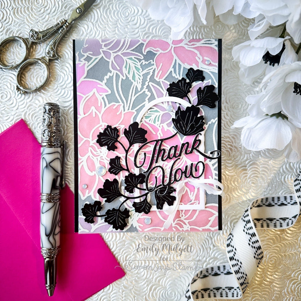 Simon Says Clear Stamp Dahlia Background 1224ss Friend Like You Thank You Card | color-code:ALT08