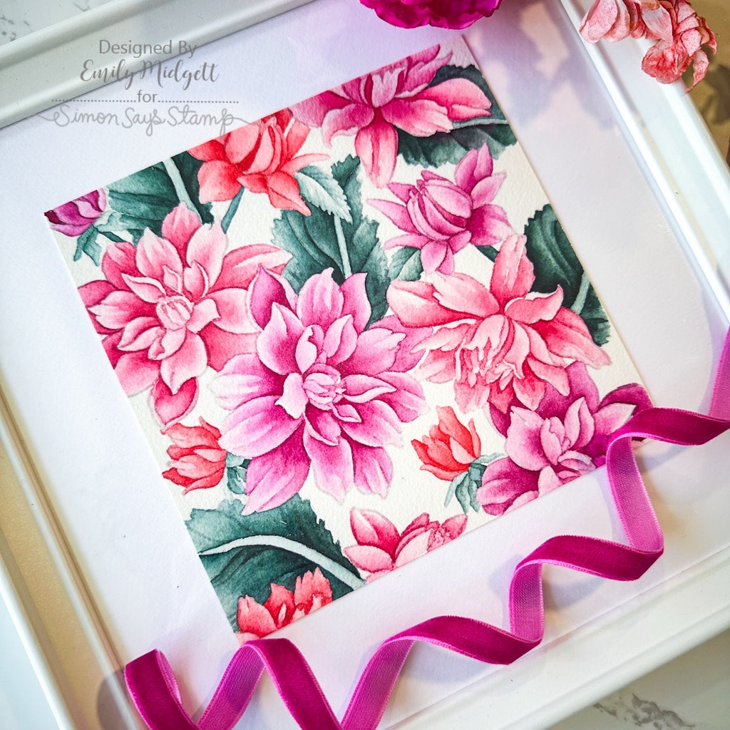 Simon Says Clear Stamp Dahlia Background 1224ss Friend Like You Floral Decor | color-code:ALT01