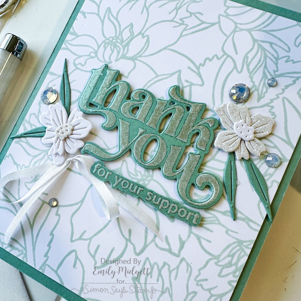 Simon Says Clear Stamp Dahlia Background 1224ss Friend Like You Thank You Card | color-code:ALT12