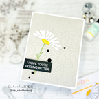 Simon Says Stamp Embossing Folder Dainty Dotted Daisy sf504 Friend Like You Get Well Card | color-code:ALT02
