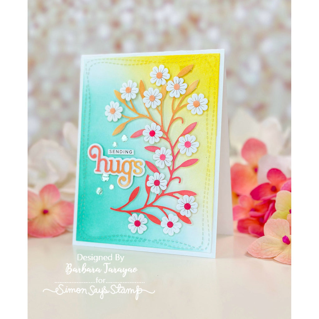 Simon Says Stamp Dainty Floral Vine Wafer Dies s1011 Moments in Time Hugs Card | color-code:ALT02