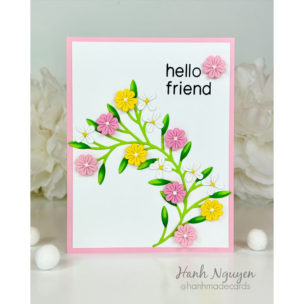 Simon Says Stamp Dainty Floral Vine Wafer Dies s1011 Moments in Time Friend Card | color-code:ALT06