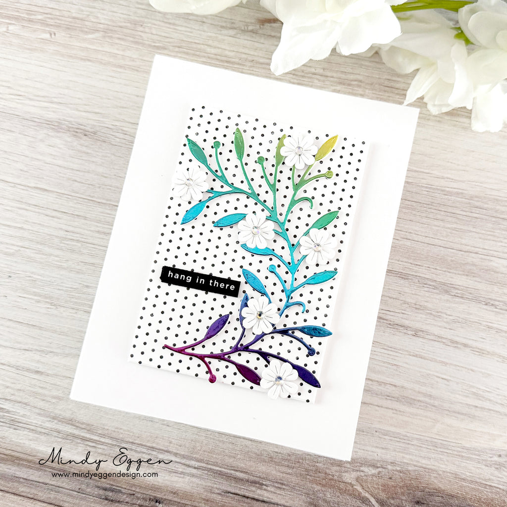 Simon Says Stamp Dainty Floral Vine Wafer Dies s1011 Moments in Time Hang In There Card | color-code:ALT10