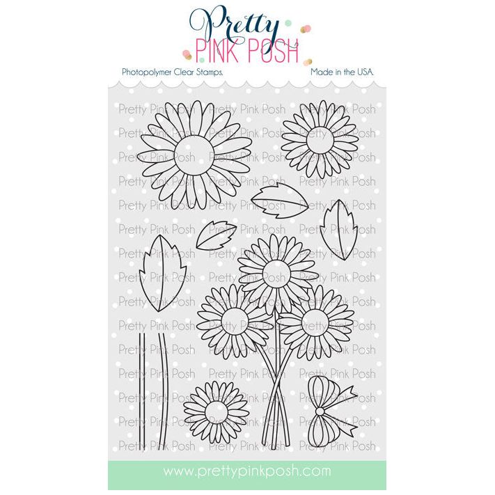 Pretty Pink Posh Daisies Clear Stamps