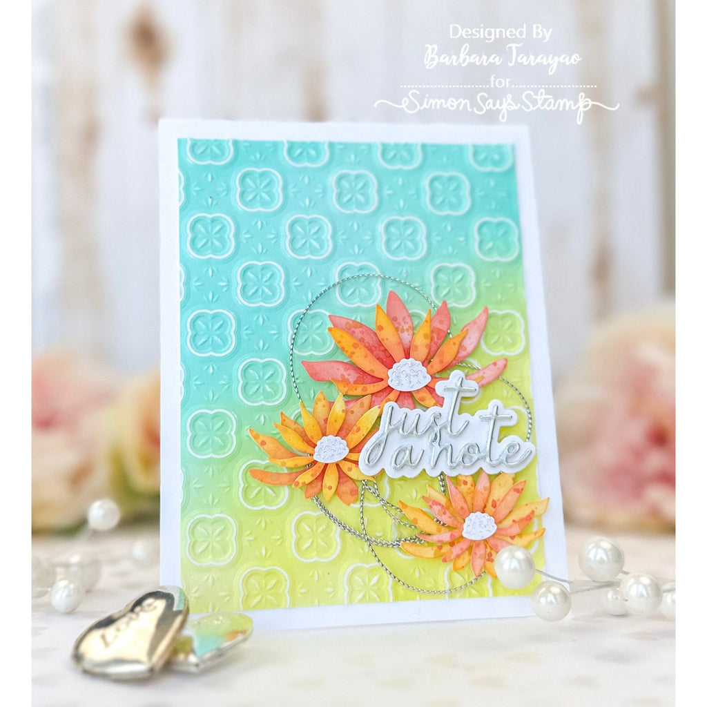 Simon Says Stamp Daisy Heads Dies s853 Just A Note Just A Note Card | color-code:ALT05