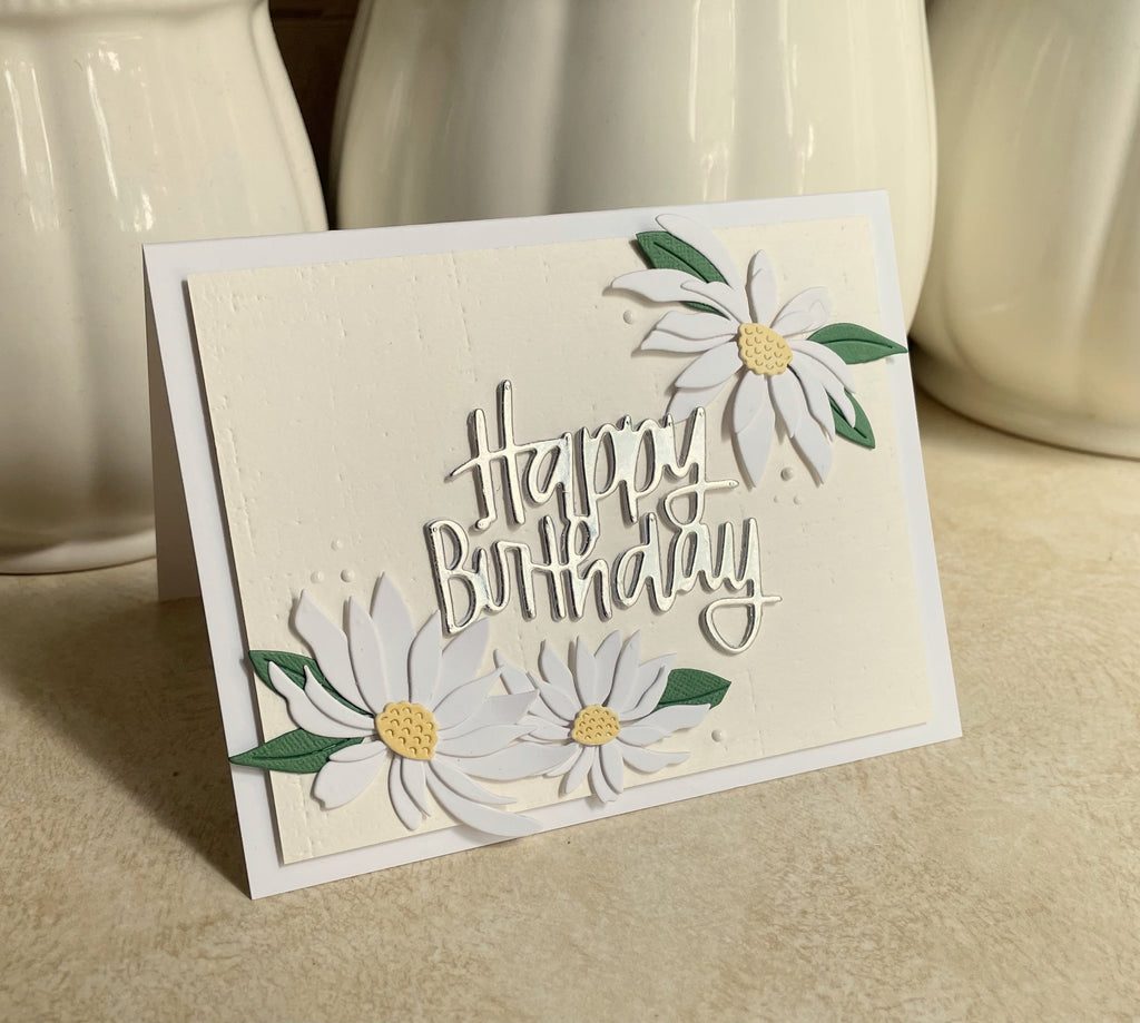 Simon Says Stamp Daisy Heads Dies s853 Just A Note Birthday Card | color-code:ALT04