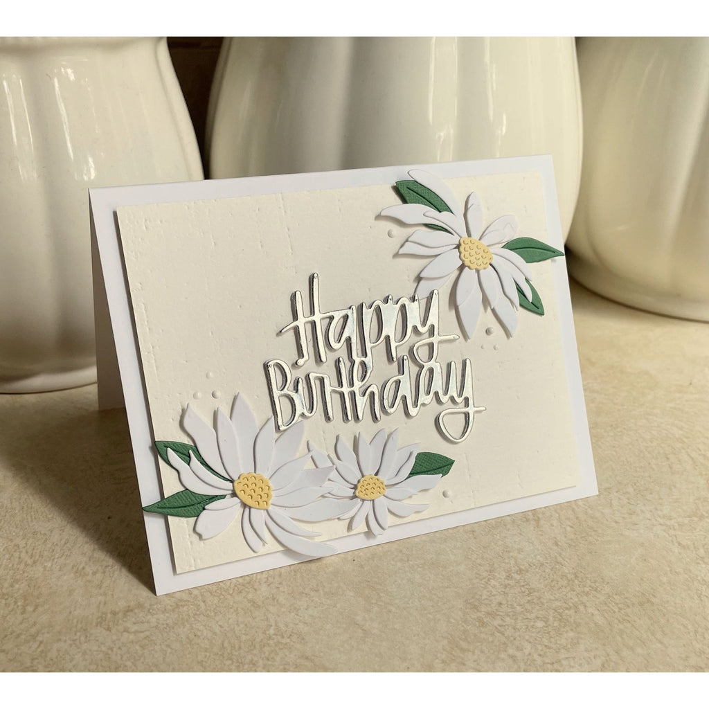 Simon Says Stamp Daisy Heads Dies s853 Just A Note Birthday Card | color-code:ALT04
