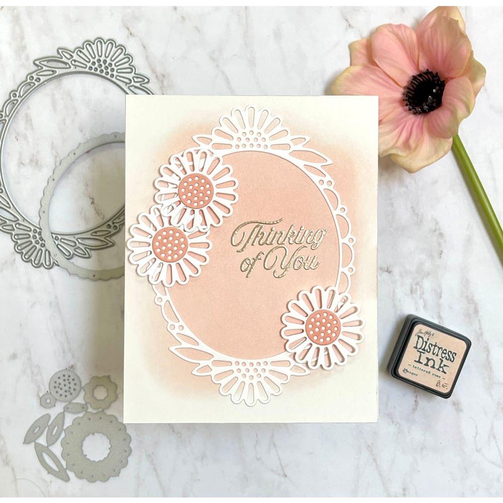 Simon Says Stamp Daisy Oval Frame Wafer Dies 1070sd Celebrate Thinking of You Card | color-code:ALT05