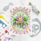 Simon Says Stamp Daisy Oval Frame Wafer Dies 1070sd Celebrate Thanks Card | color-code:ALT02