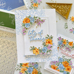 Pinkfresh Studio Cozy Blooms Clear Stamps 245924 Lots Of Thanks Card