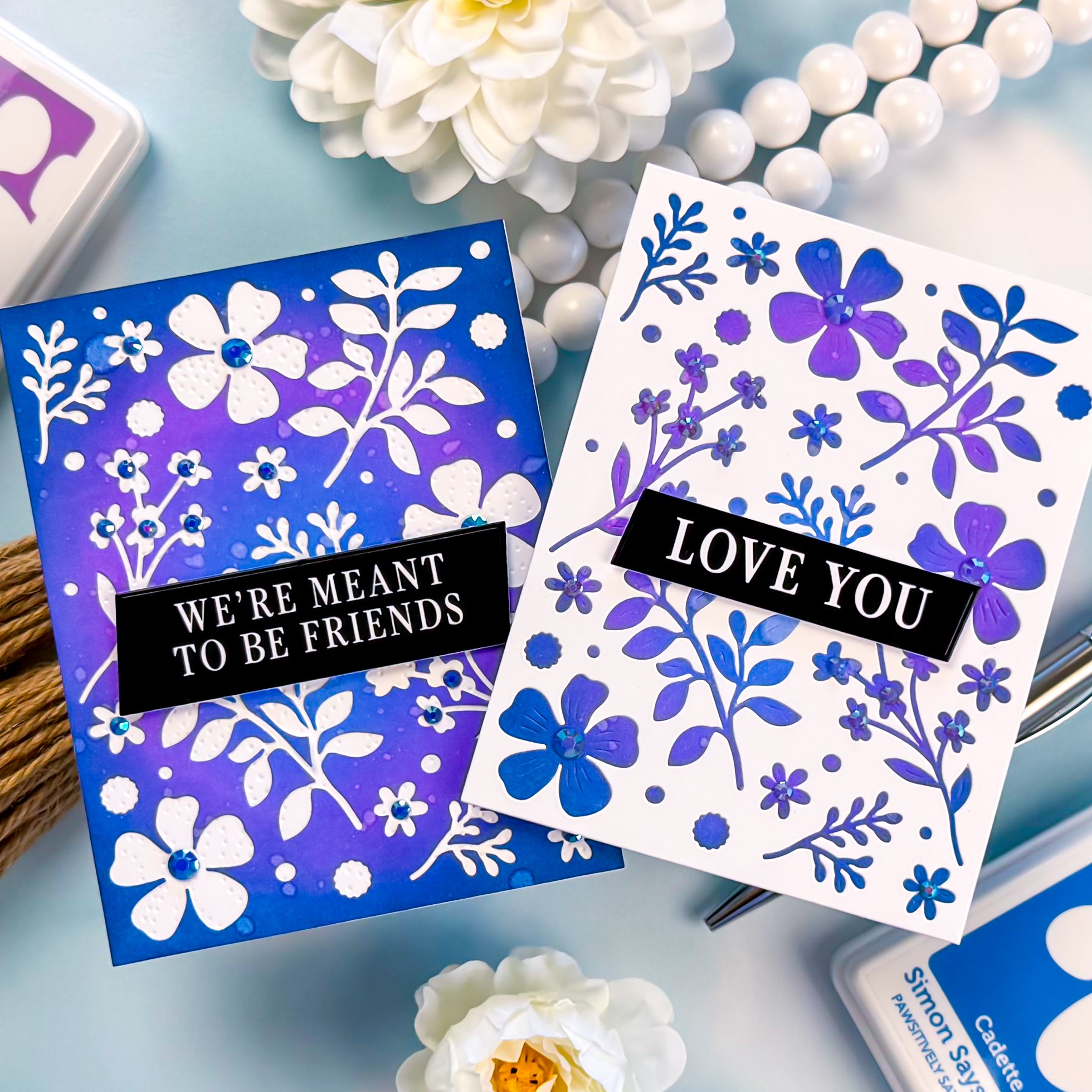 Simon Says Stamp Dancing Meadows Wafer Dies 1662sd Shine On Charlene Madrid Periwinkle Duo