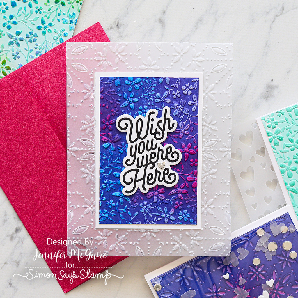 Simon Says Stamp 10 Sheets Great for Foiling Cardstock White Glossy ssp1008 Miss You Card | color-code:ALT02