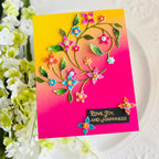Simon Says Stamp Dancing Floral Vine Wafer Dies s918 Sunny Vibes Joy and Happiness Card 