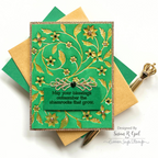 Simon Says Stamp Embossing Folder Dancing Floral sf426 To Be Loved St. Patrick's Day Card | color-code:ALT04