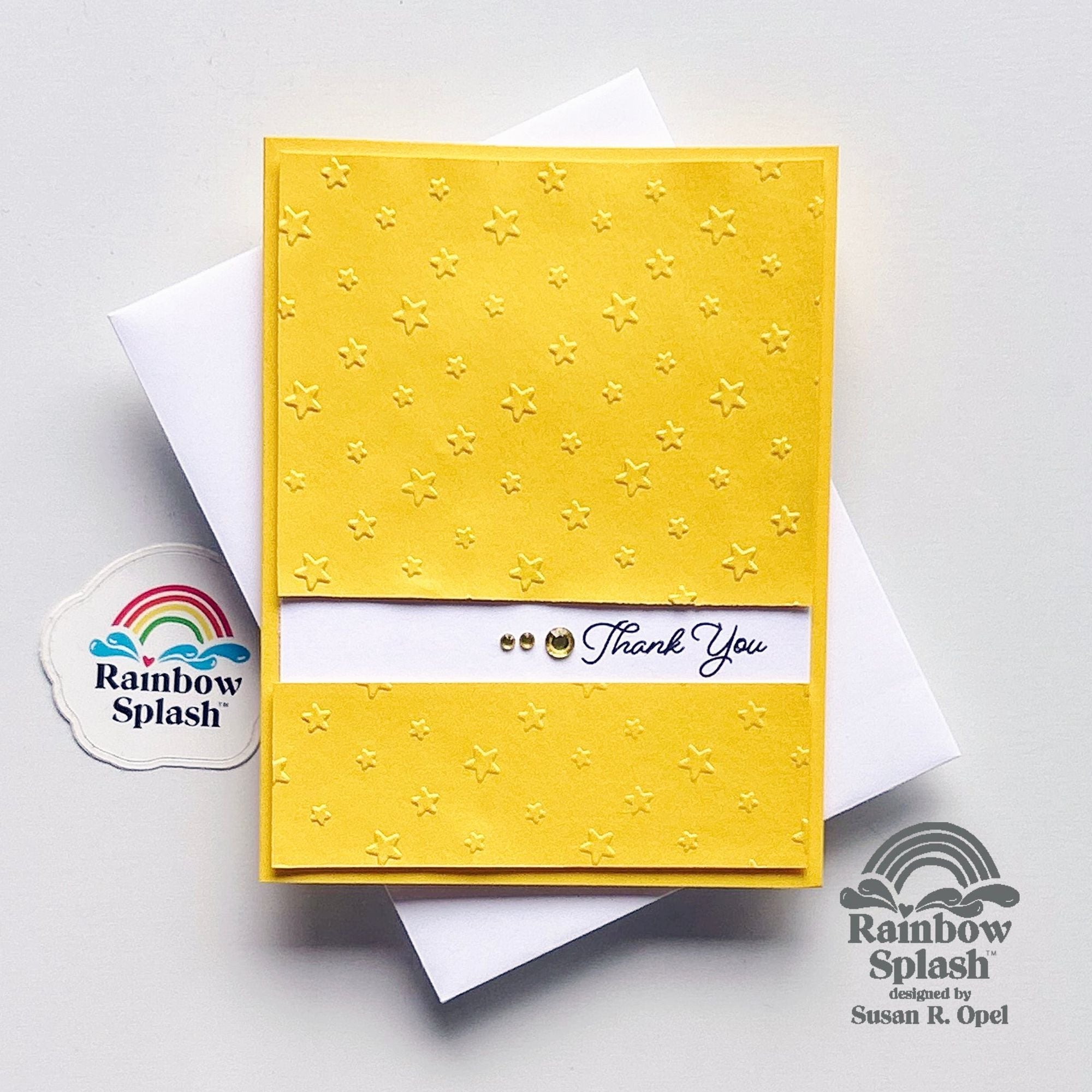 Rainbow Splash Cardstock Dandelion rsc7 Thank You Card | color-code:ALT02
