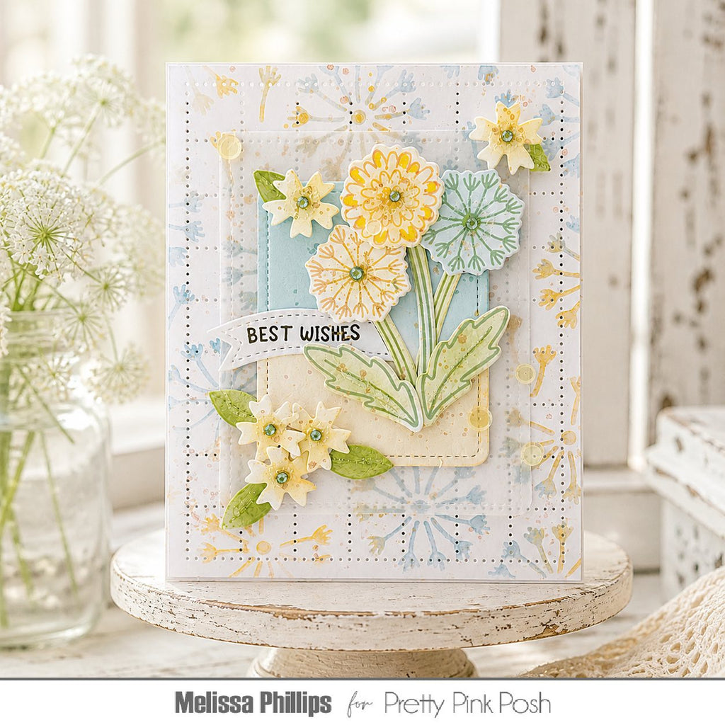 Pretty Pink Posh Dandelions Clear Stamps