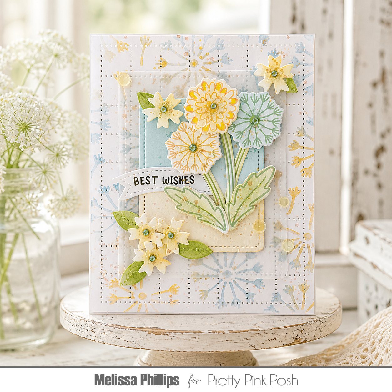 Pretty Pink Posh Dandelions Clear Stamps