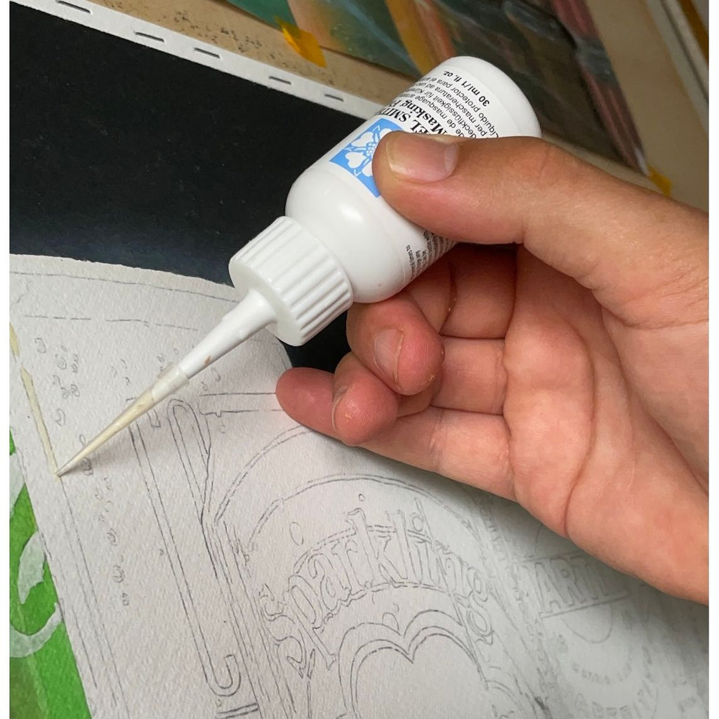 Daniel Smith Masking Fluid System 1oz with Tips ds284075001 apply