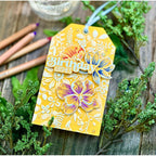 Simon Says Stamp Embossing Folder And Dies Darcy Bouquet sfd318 Just A Note Birthday Tag