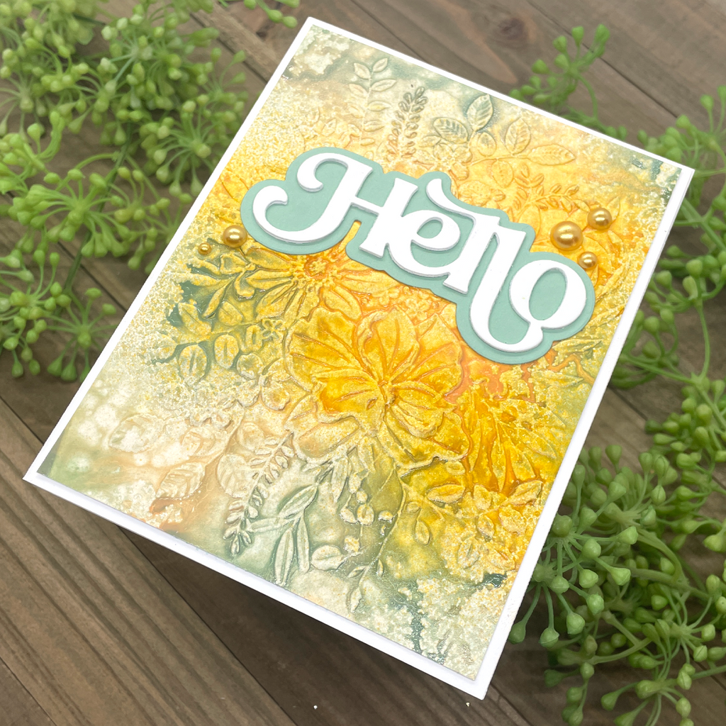 Simon Says Stamp Embossing Folder And Dies Darcy Bouquet sfd318 Just A Note Hello Card