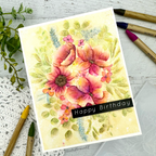 Simon Says Stamp Embossing Folder And Dies Darcy Bouquet sfd318 Just A Note Birthday  Card