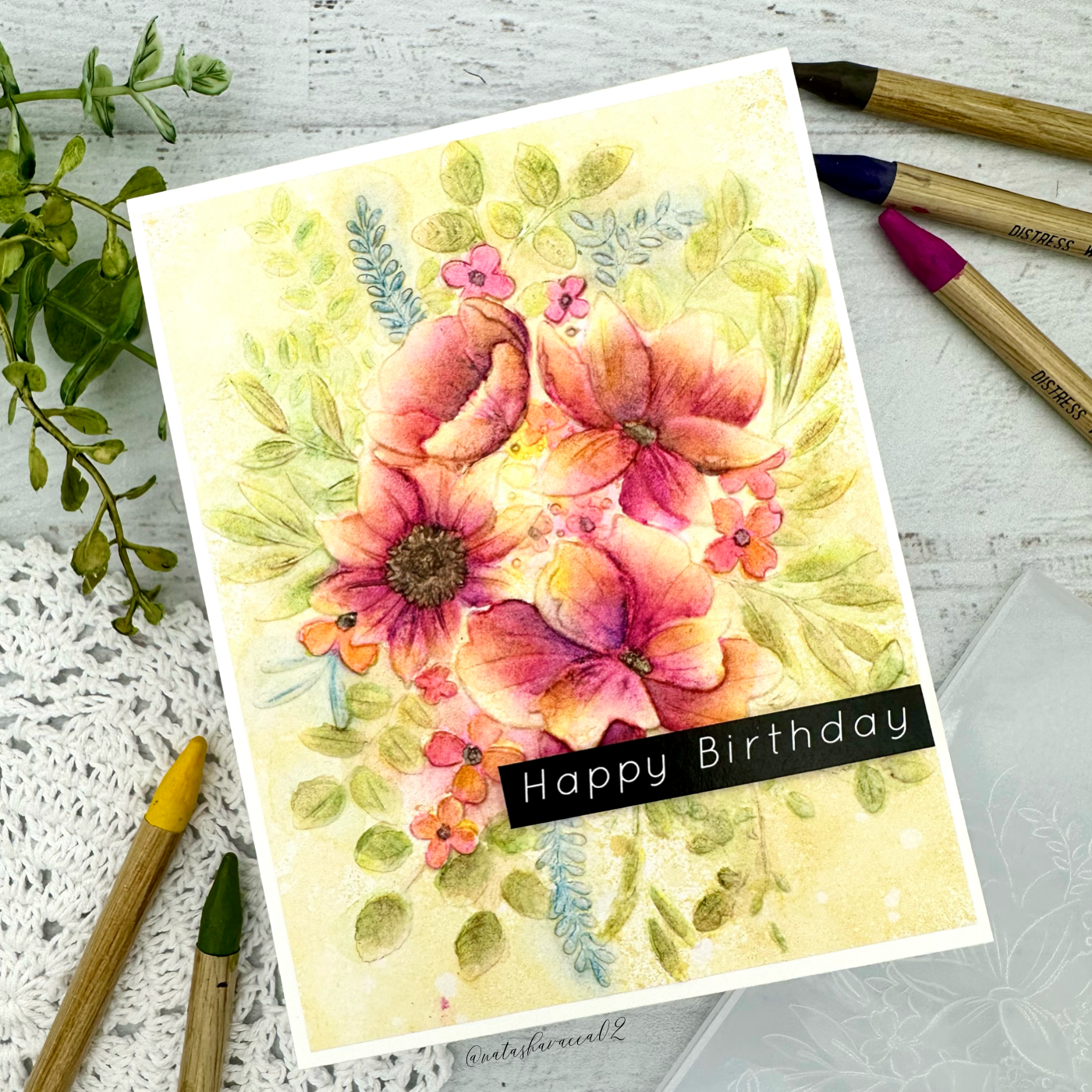 Simon Says Stamp Embossing Folder And Dies Darcy Bouquet sfd318 Just A Note Birthday  Card