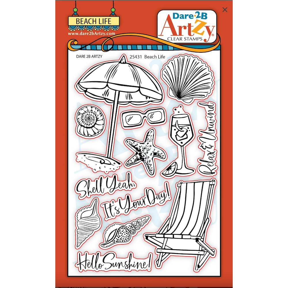 Dare 2B Artzy Beach Life Clear Stamp Set 25431