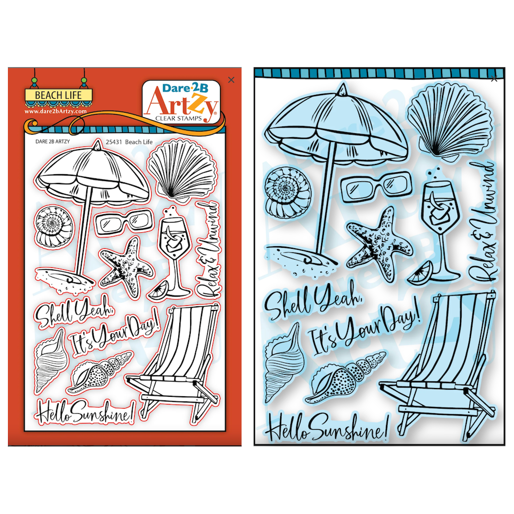 Dare 2B Artzy Beach Life Stamp and Die Bundle
