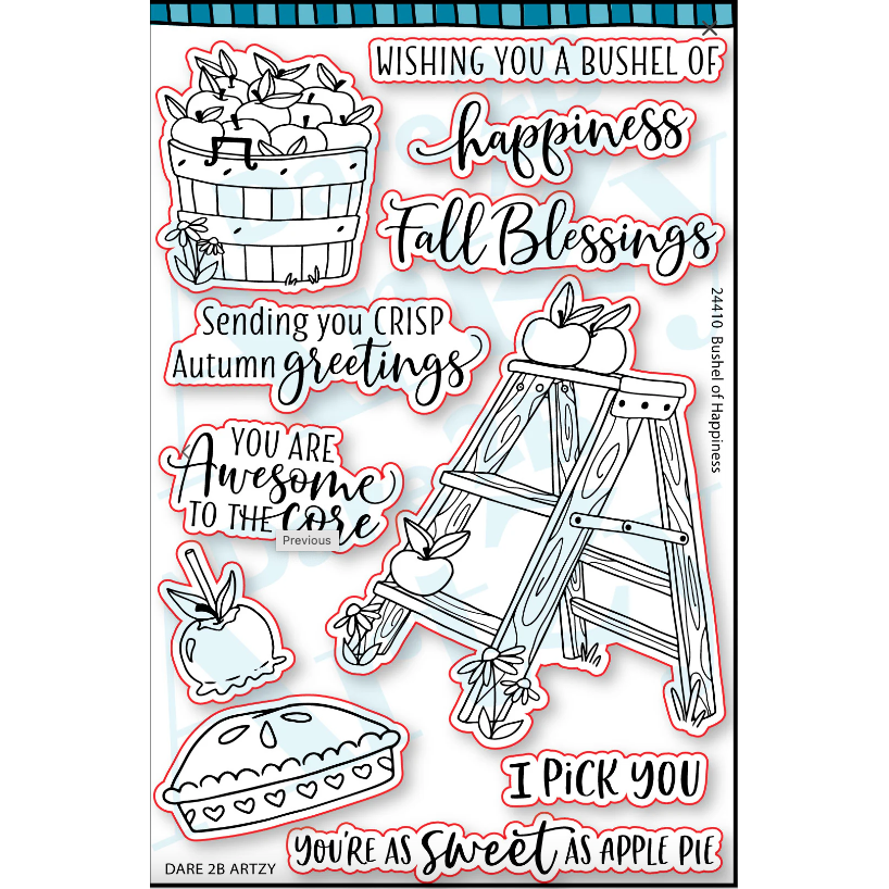 Dare 2B Artzy Bushel of Happiness Stamp and Die Bundle