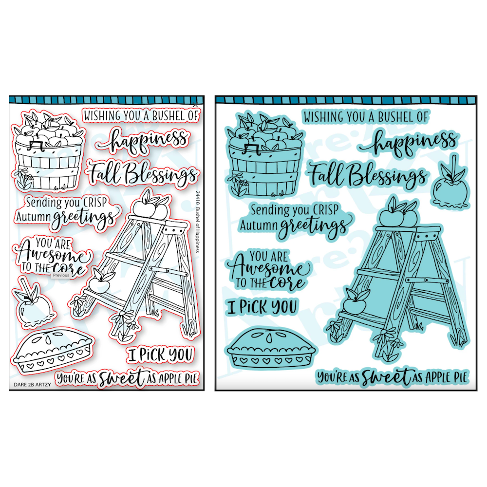 Dare 2B Artzy Bushel of Happiness Stamp and Die Bundle