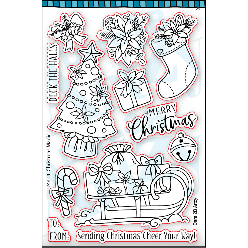 Dare 2B Artzy Christmas Magic Stamp and Die Bundle
