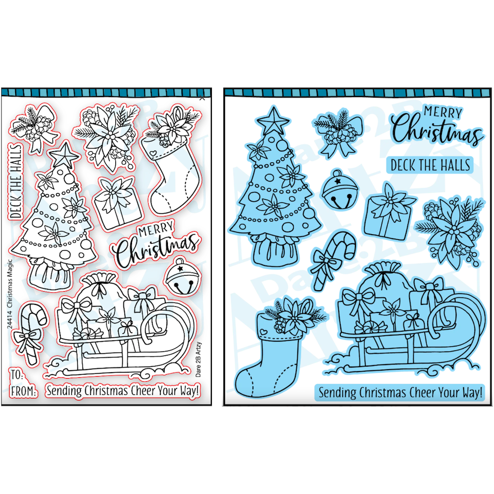 Dare 2B Artzy Christmas Magic Stamp and Die Bundle