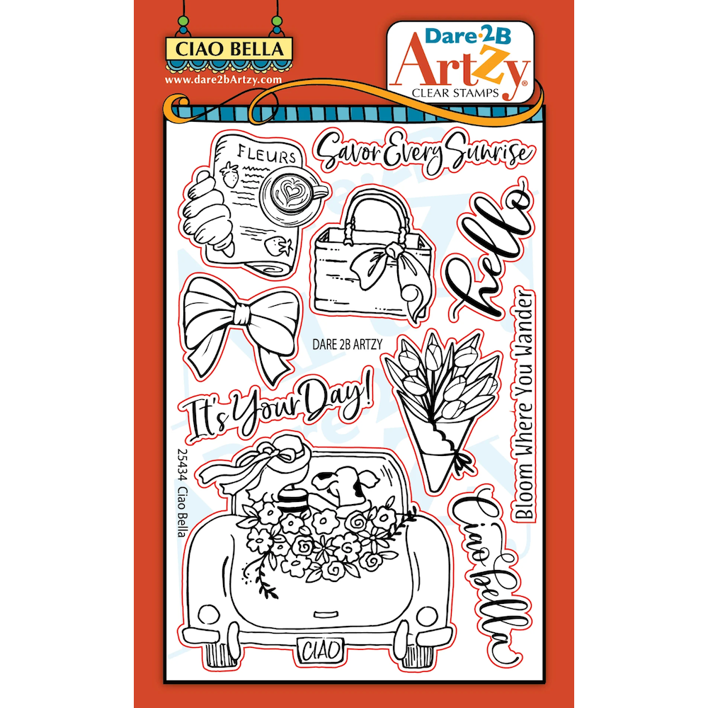 Dare 2B Artzy Ciao Bella Clear Stamp Set 25434