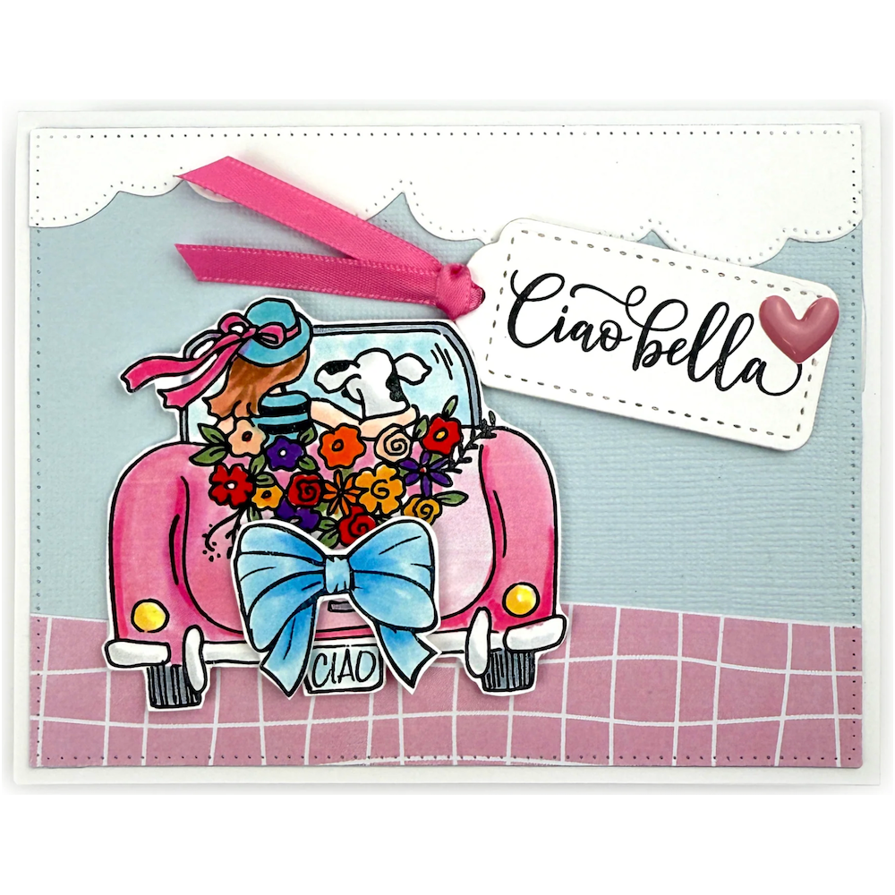 Dare 2B Artzy Ciao Bella Clear Stamp Set 25434 car