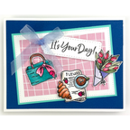 Dare 2B Artzy Ciao Bella Clear Stamp Set 25434 flowers