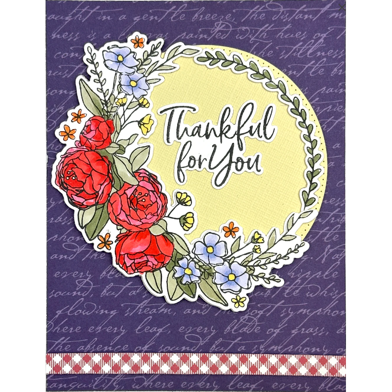 Dare 2B Artzy Flower Wreath Stamp and Die Bundle