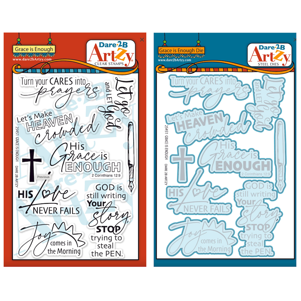 Dare 2B Artzy Grace is Enough Stamps and Dies Bundle