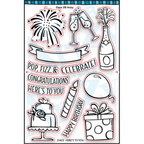 Dare 2B Artzy Here's to You Clear Stamp Set 24423