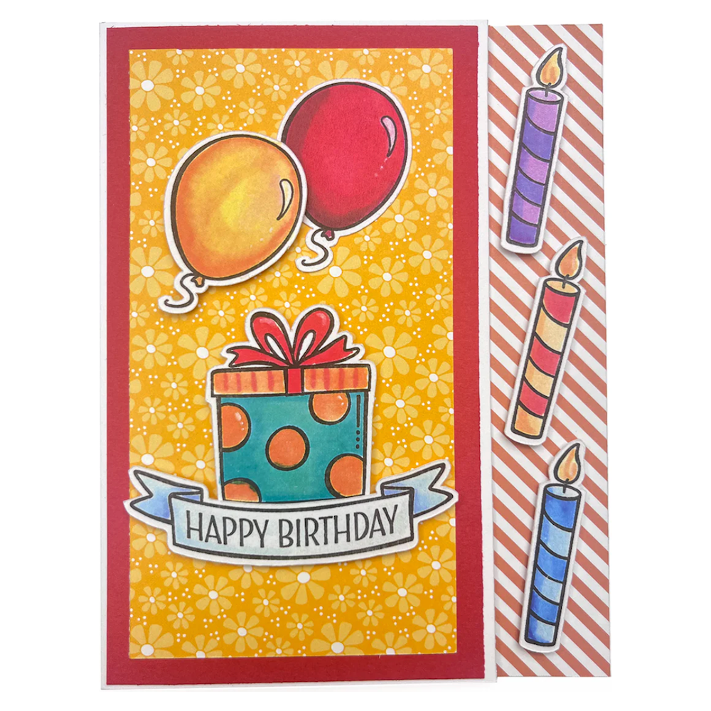 Dare 2B Artzy Here's to You Clear Stamp Set 24423 birthday