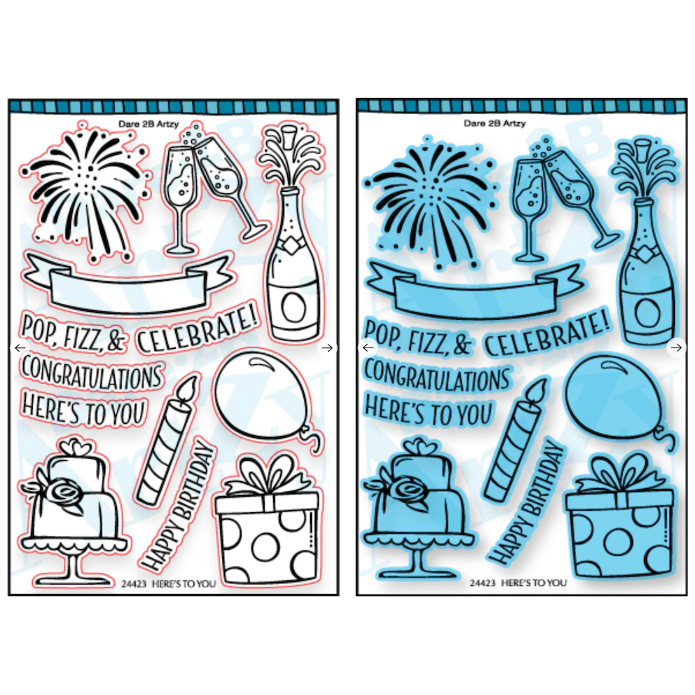 Dare 2B Artzy Here's to You Stamp and Die Bundle