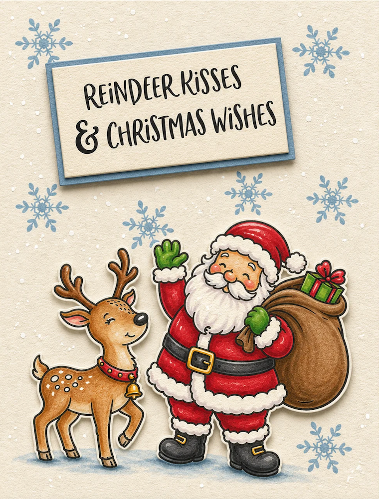 Dare 2B Artzy Hide the Cookies Die Set d311 reindeer kisses