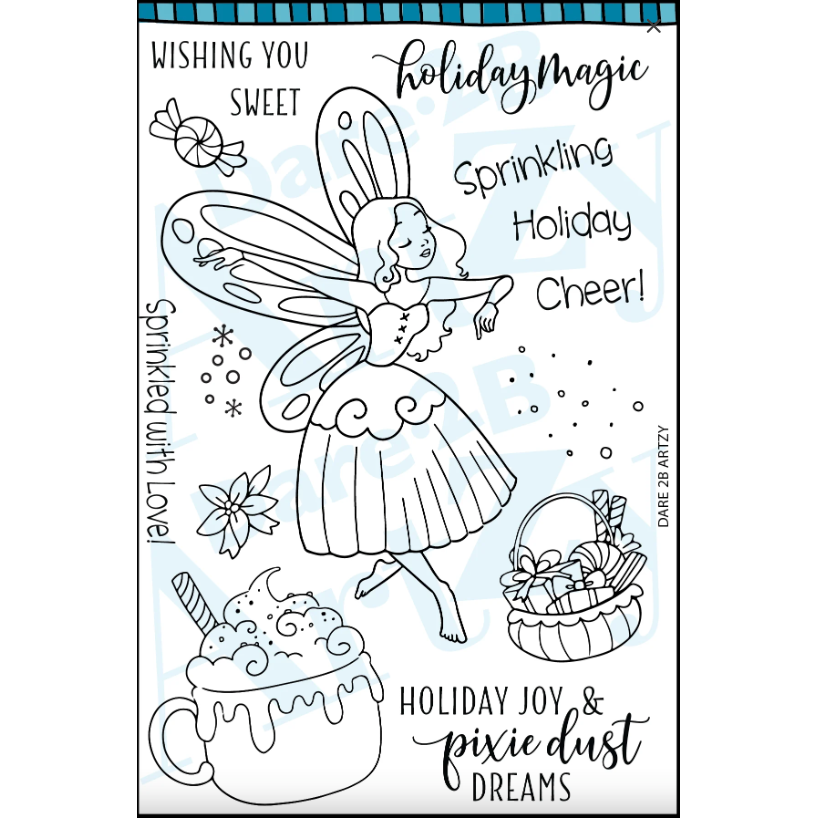 Dare 2B Artzy Holiday Fairy Clear Stamp Set 24403