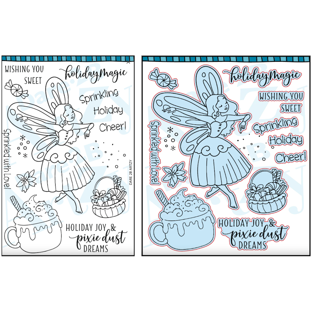 Dare 2B Artzy Holiday Fairy Stamp and Die Bundle