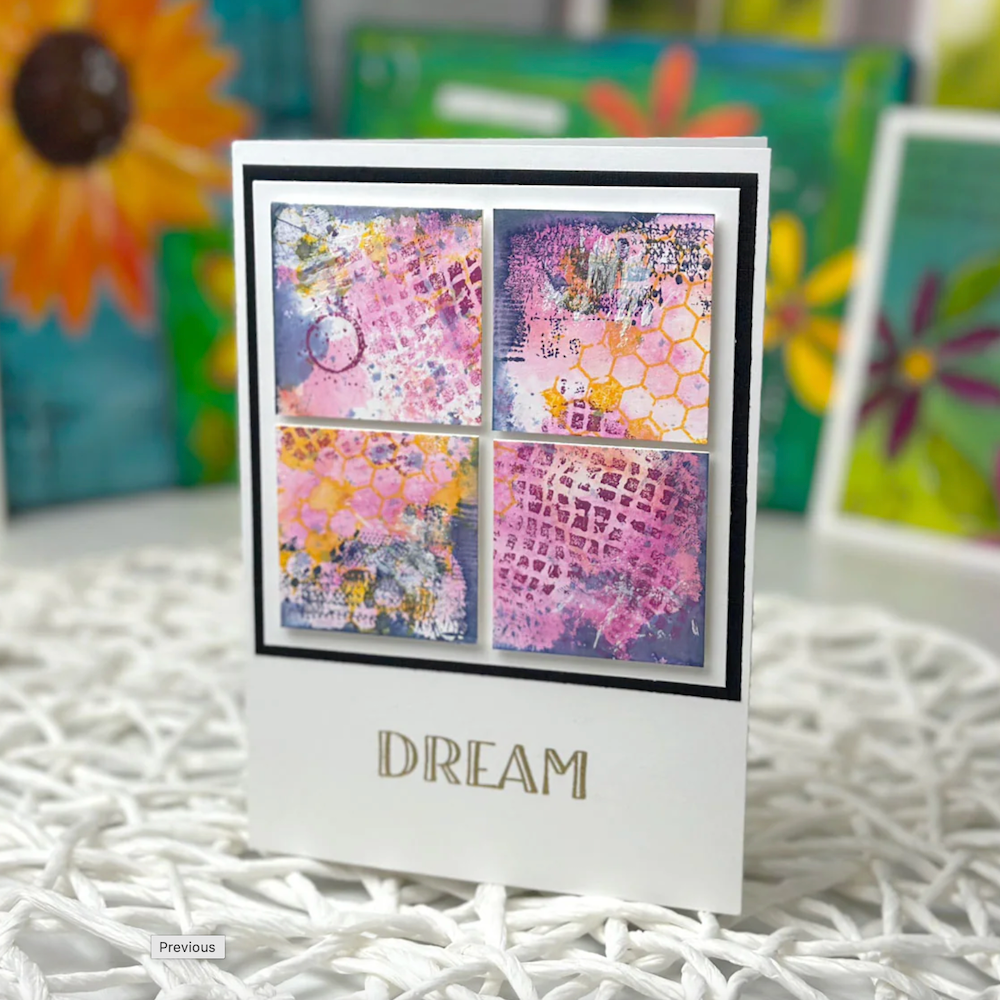 Dare 2B Artzy Inked & Weathered Clear Stamp Set 26462 dream square panel