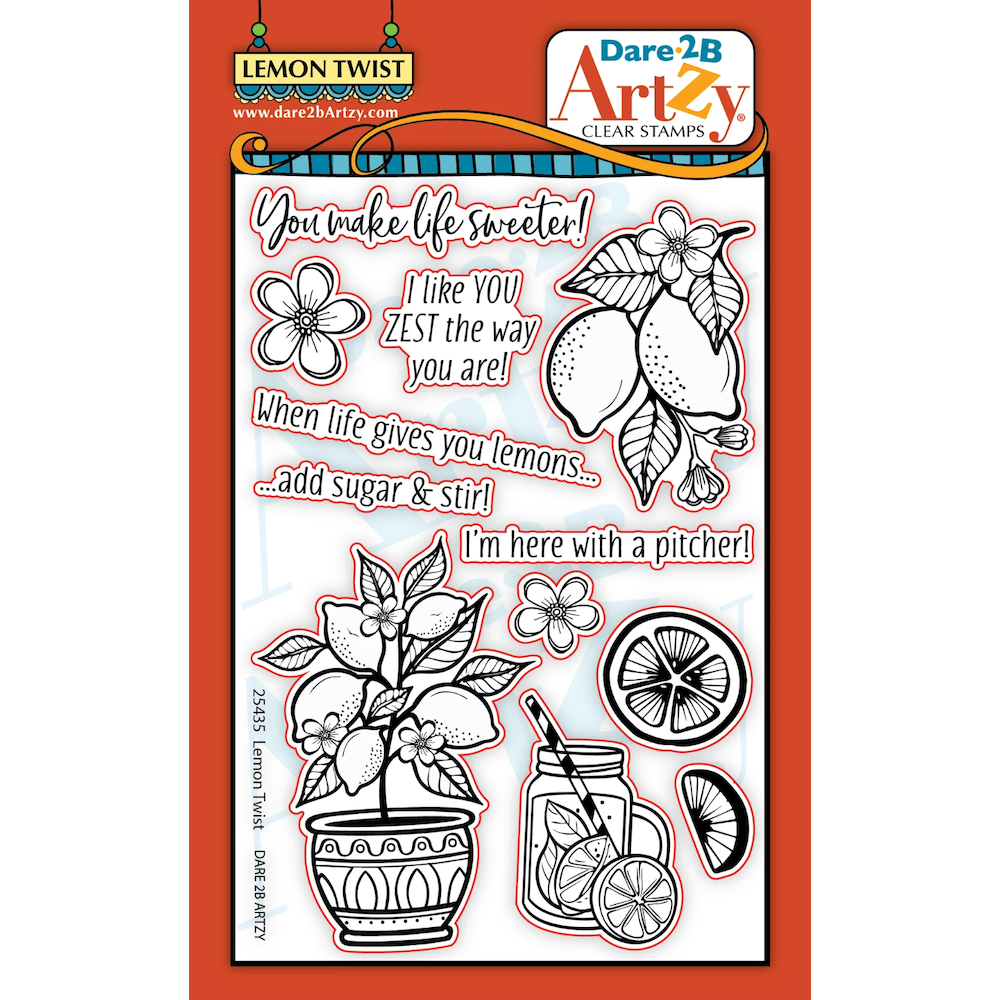 Dare 2B Artzy Lemon Twist Clear Stamp Set 25435
