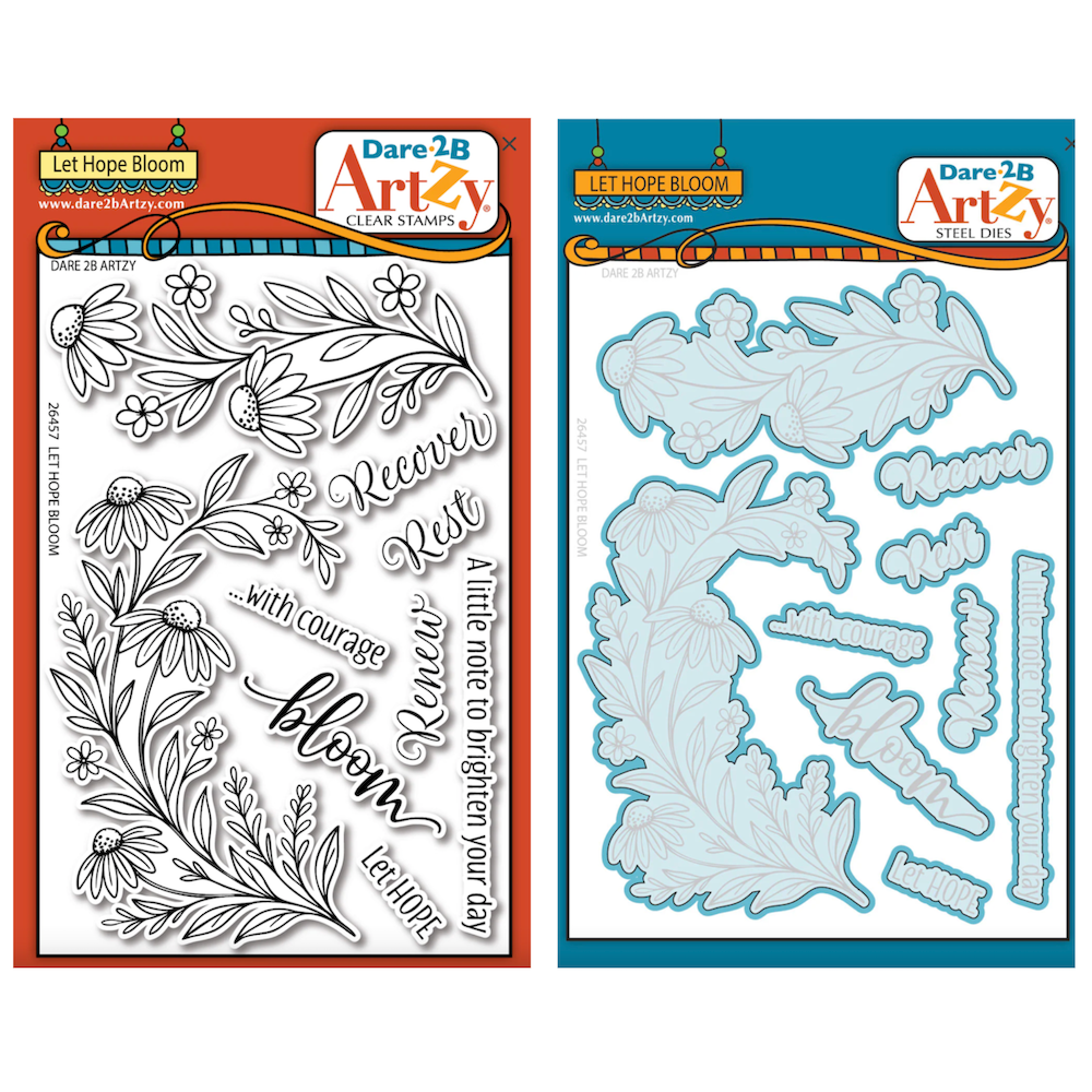 Dare 2B Artzy Let Hope Bloom Stamps and Dies Bundle