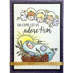 Dare 2B Artzy Let Us Adore Him Clear Stamp Set 24419 angels