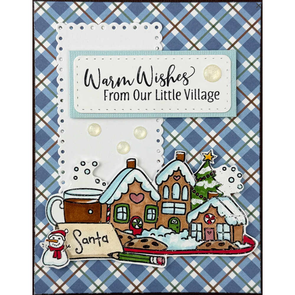 Dare 2B Artzy Letters to Santa Clear Stamp Set 25439 warm