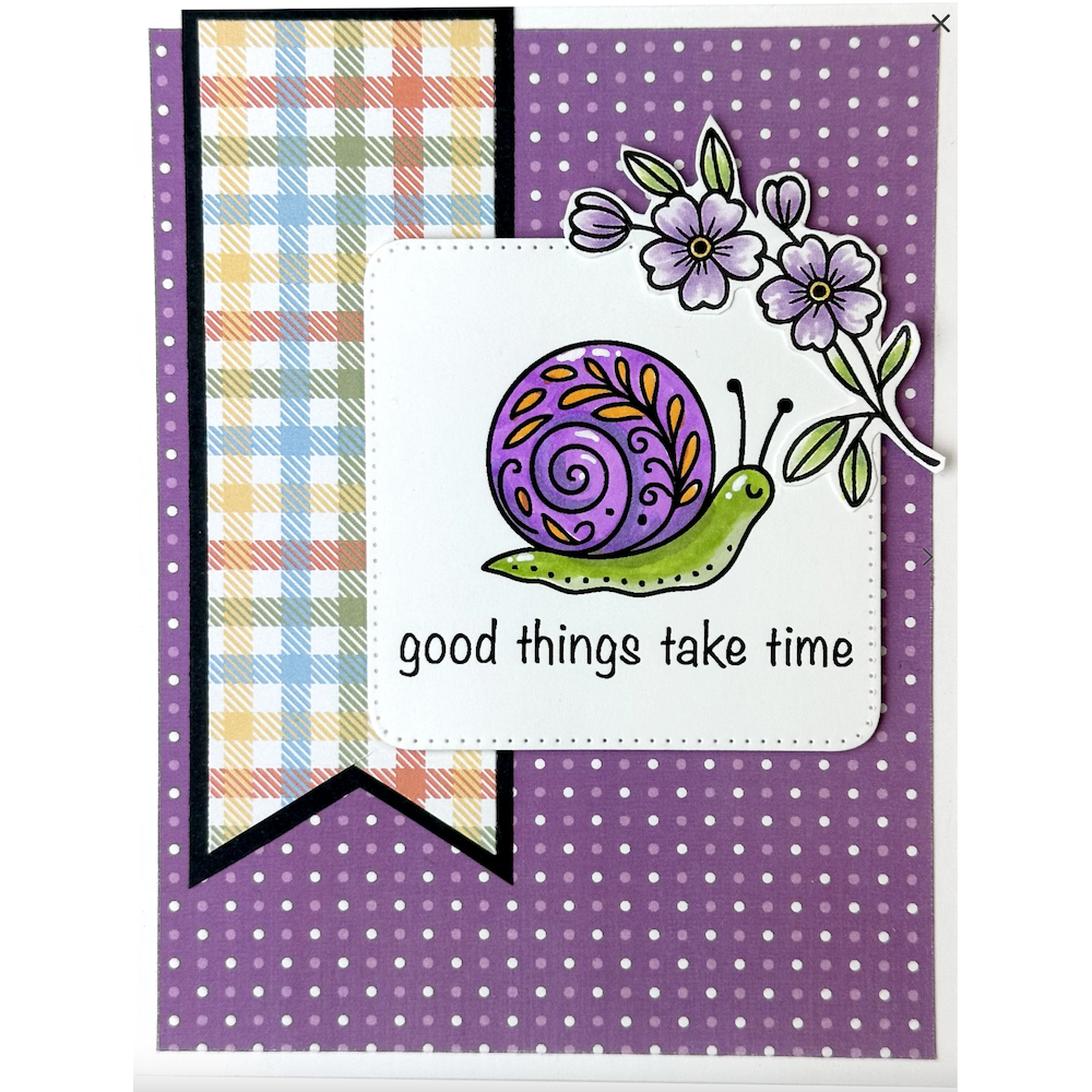 Dare 2B Artzy Little Wonders Clear Stamp Set 26454 snail