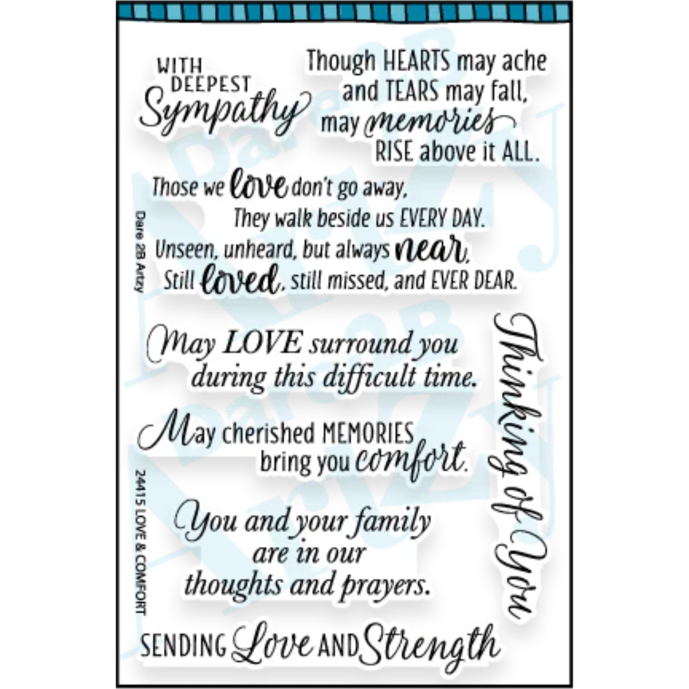 Dare 2B Artzy Love & Comfort Clear Stamp Set 24415